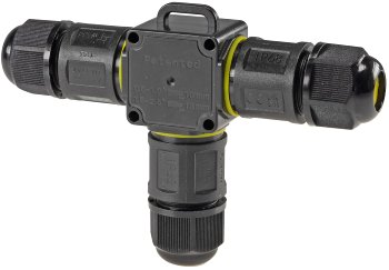 Kabelverbinder T-Form, IP68, 450V/24A / Klemmanschluss, für Kabel Ø 6-11mm