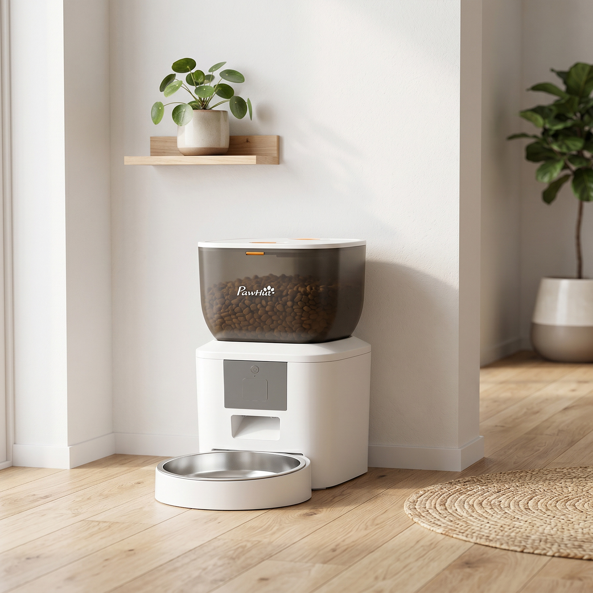 automatischer Katzenfutterautomat, WLAN, 4l, App-Steuerung, 1–10 Mahlzeiten, 10s Futterruf
