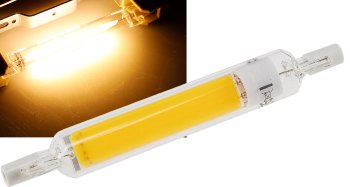 LED Strahler 8W R7s "RS118 COB8" / 360°, 3000k, 920lm, 118mm, warmweiß