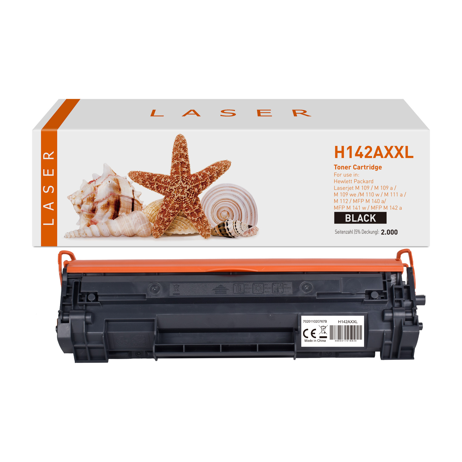 142AXXL alternativ Toner schwarz für HP / W1420A / 2.000 Seiten
