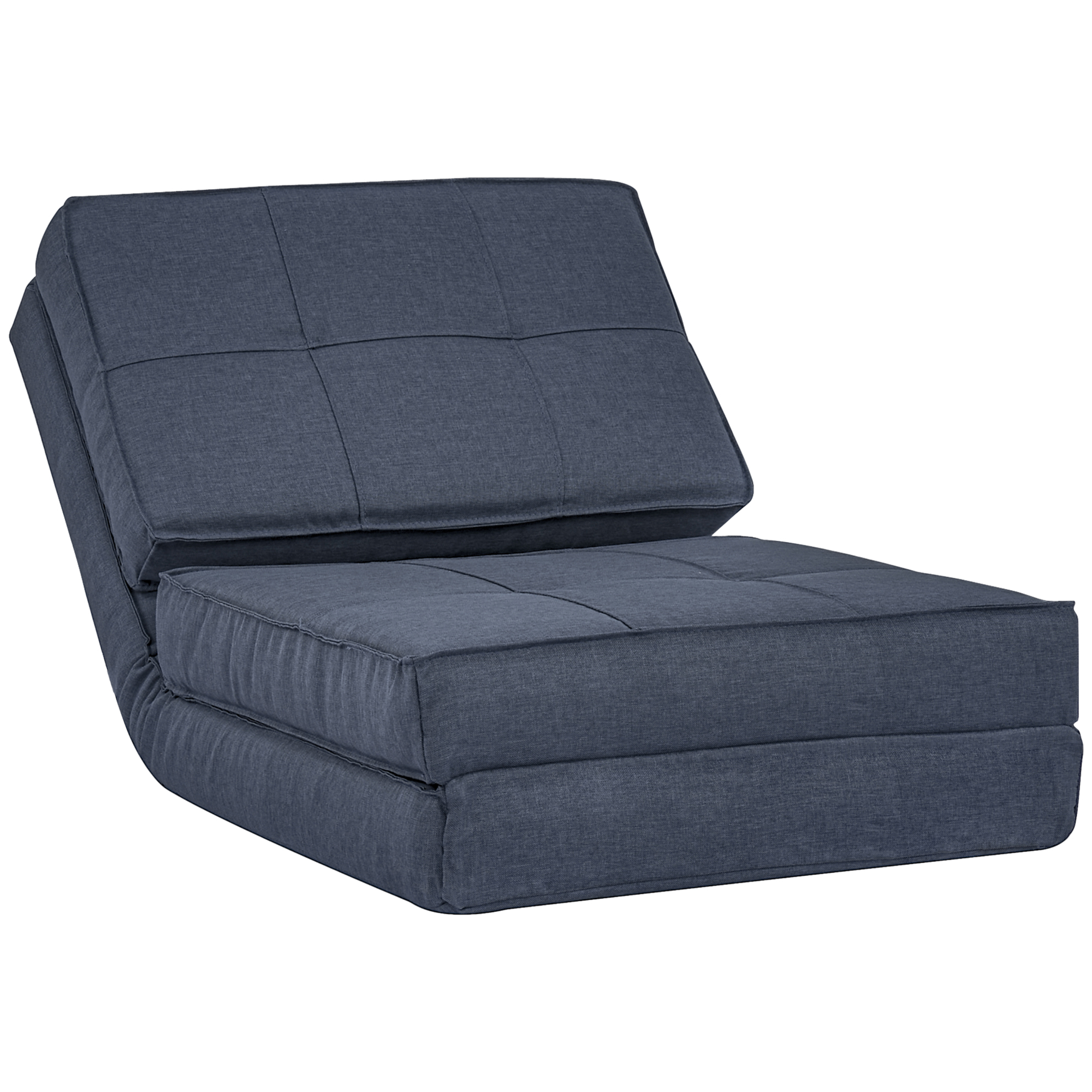 Bodensofa klappbar Schlafsessel Bodenstuhl 5-stuhfig verstellbar Klappsessel Schlafsofa Sofabett Einzelsofa Blau 61 x 73 x 58 cm