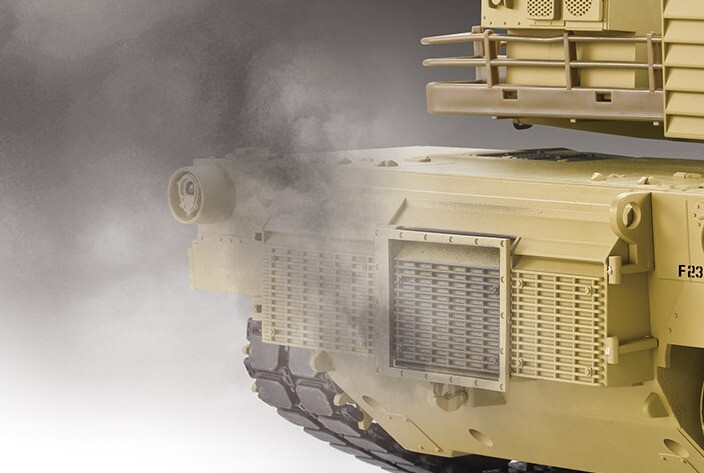 RC Panzer "M1A2 Abrams" Metallgetriebe, Metallketten & Metallräder PRO RRZ