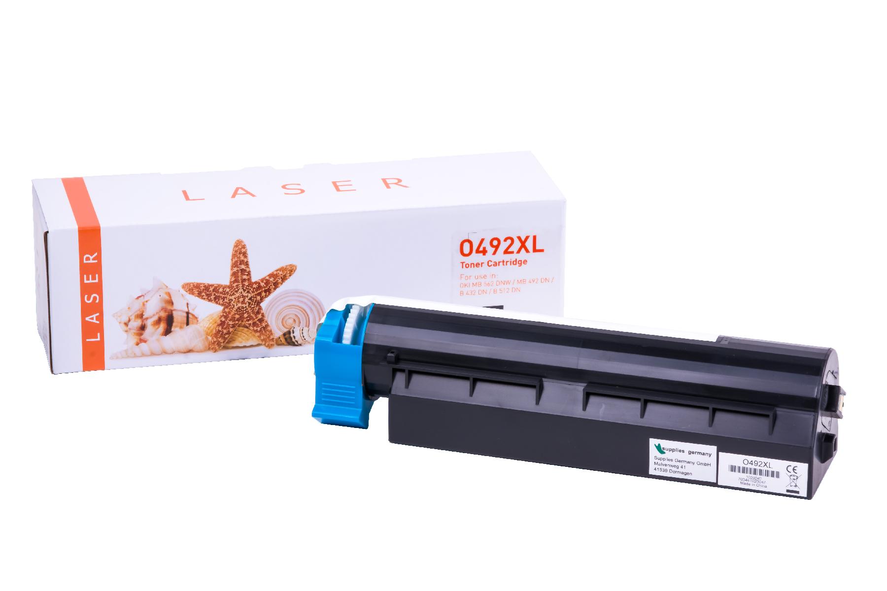 MB492XL alternativ Toner schwarz für OKI  / 45807111 / 12.000 Seiten