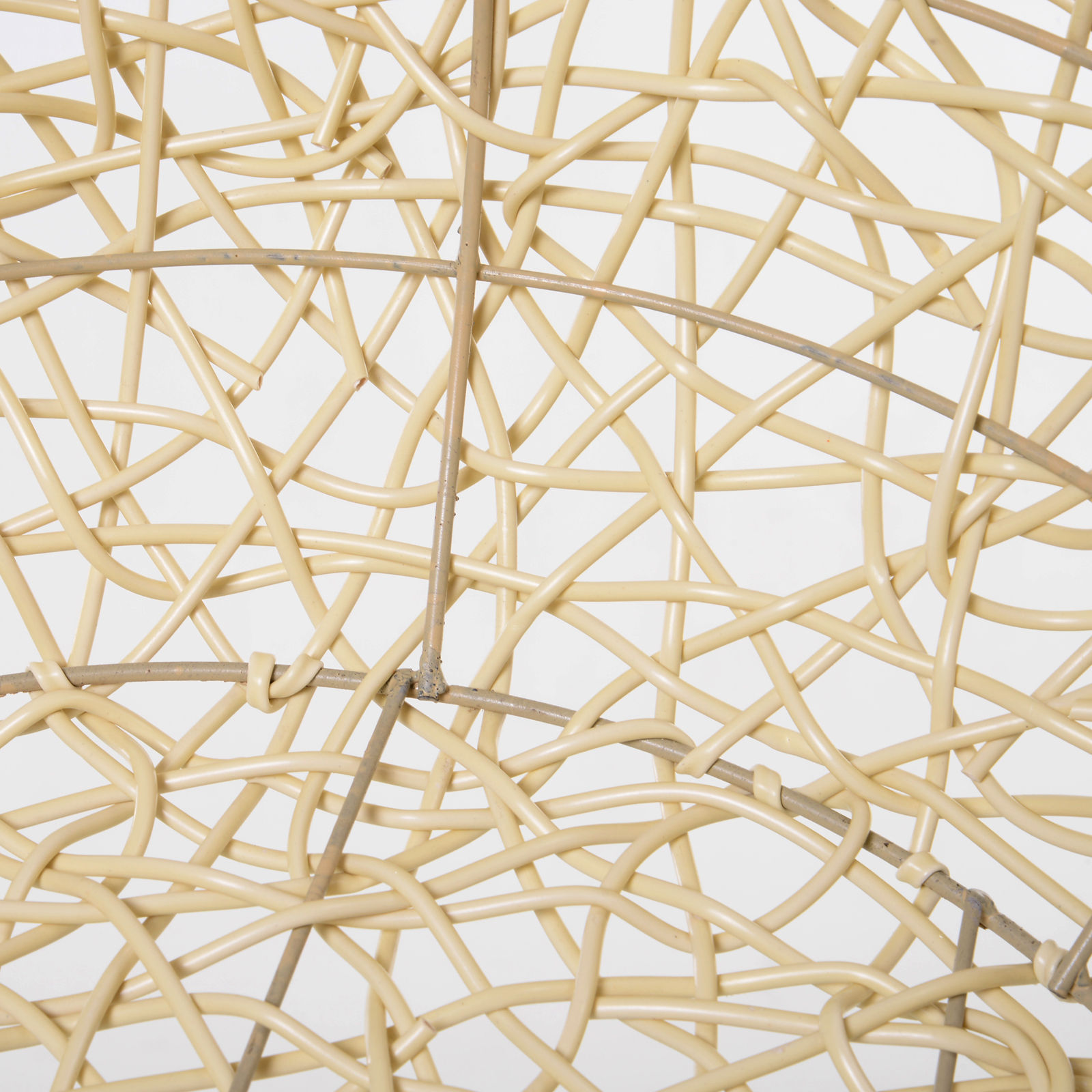 Rattan Katzenhöhle Katzenbett Katzenhaus mit Kissen Katzenzelt Haustierhaus für Katzen Hunde Beige Ø56 x 35 cm