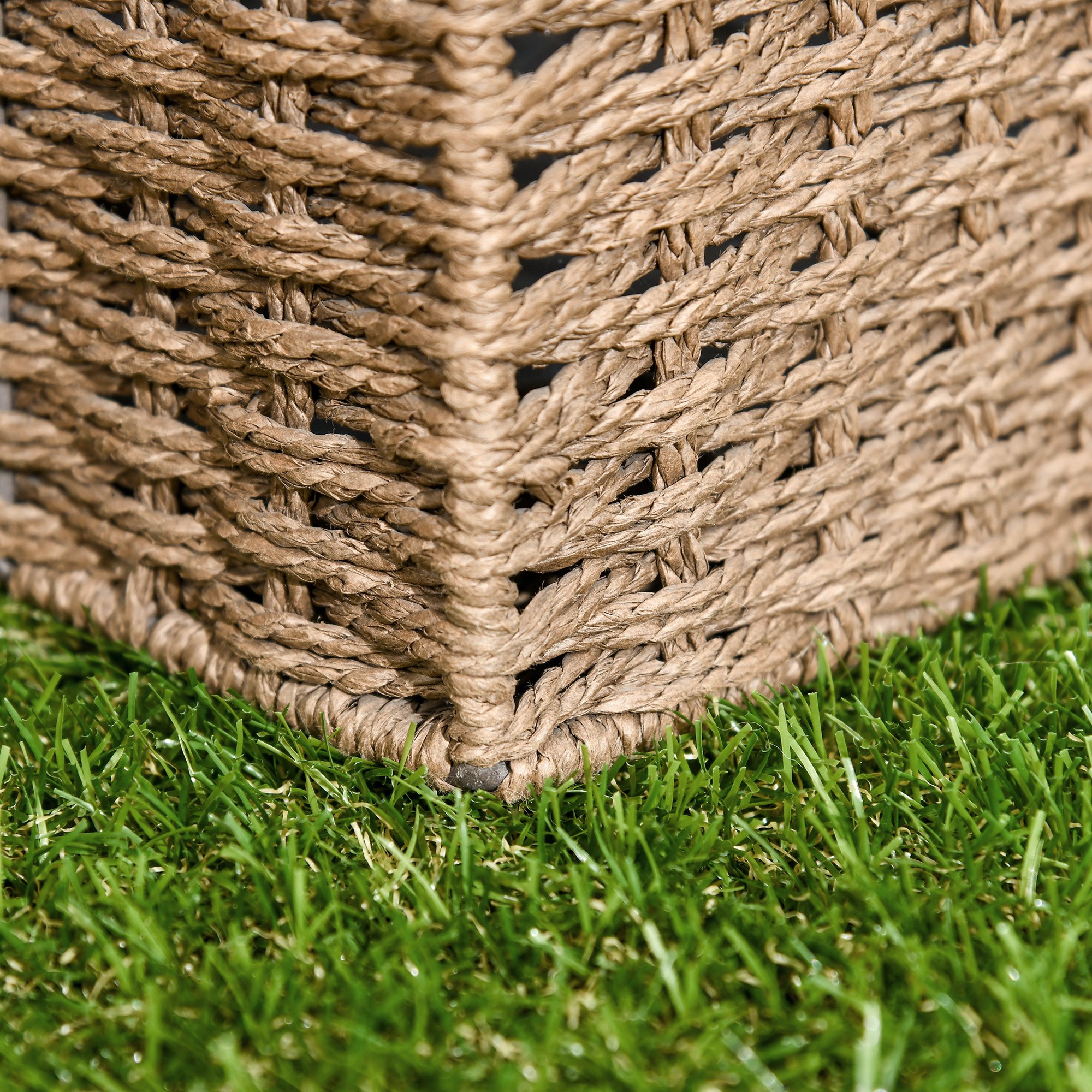 Kunstrasen, naturgetreu, Drainagefunktion, 6,5 K Fasern/m², 25mm Höhe, 10-er Set je 30x30cm, Grün