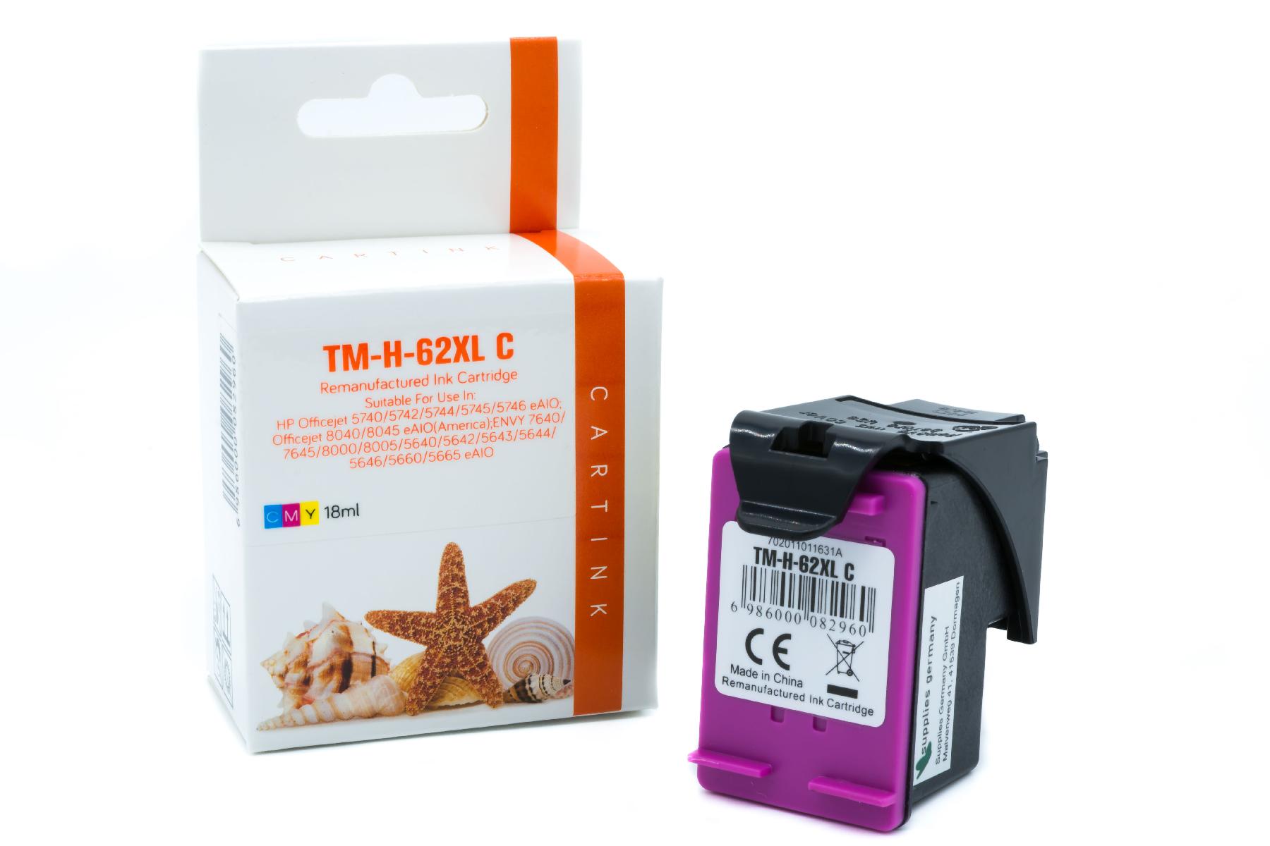 62XLC Refill Tinte Color für HP / C2P07AE / 11,5ml 62XLC Refill Tinte Color für HP / C2P07AE / 11,5ml