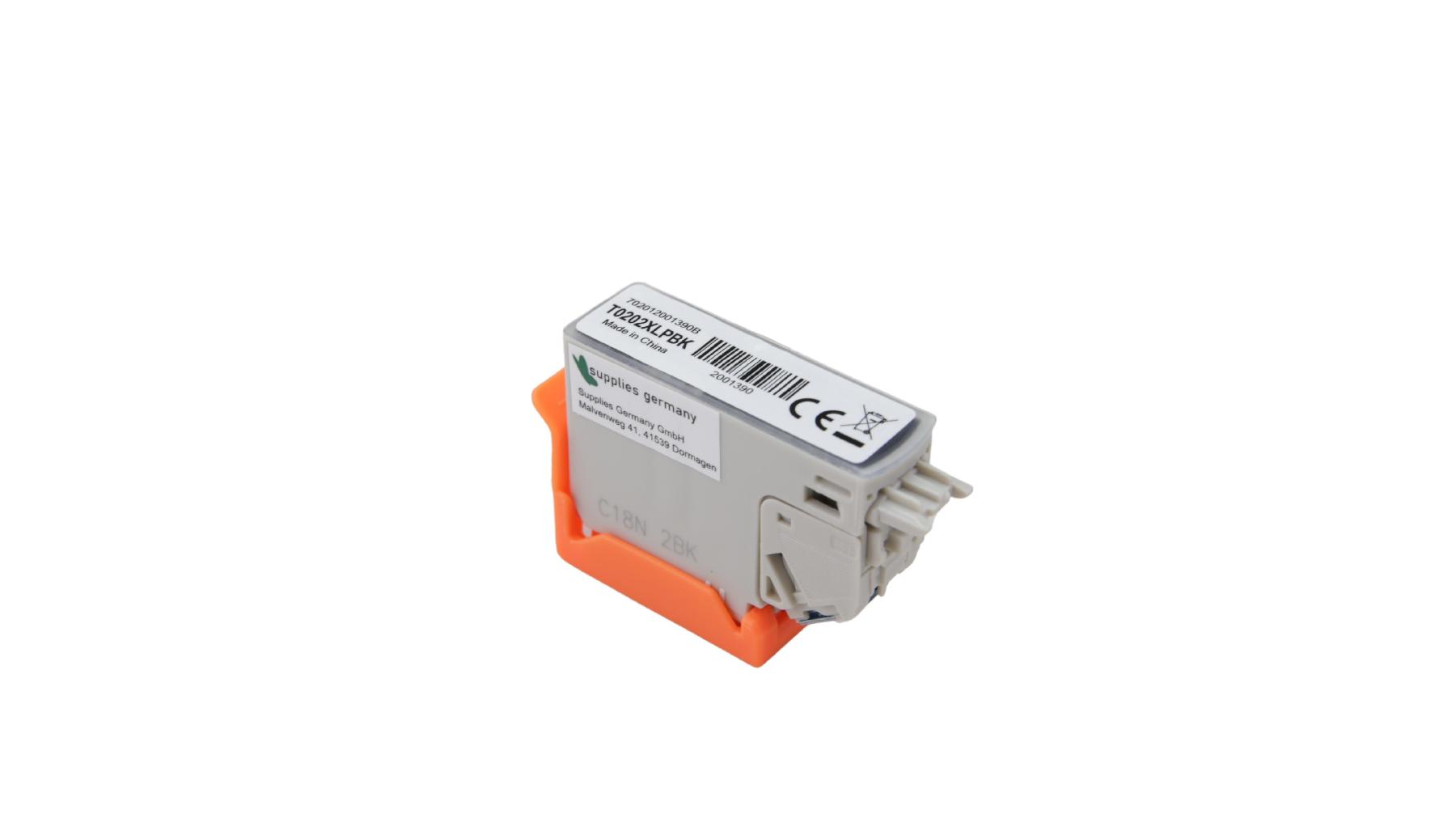 T0202XLPschwarz alternativ Tinte Photo schwarz für E / C13T02H14010 / 800 Seiten T0202XLPschwarz alternativ Tinte Photo schwarz für E / C13T02H14010 / 800 Seiten