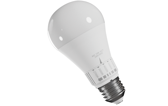 LED-Glühlampe GLS, E27, 230V, 10W, 5CCT, 2700K / 3000K / 4000K / 5000K / 6500K