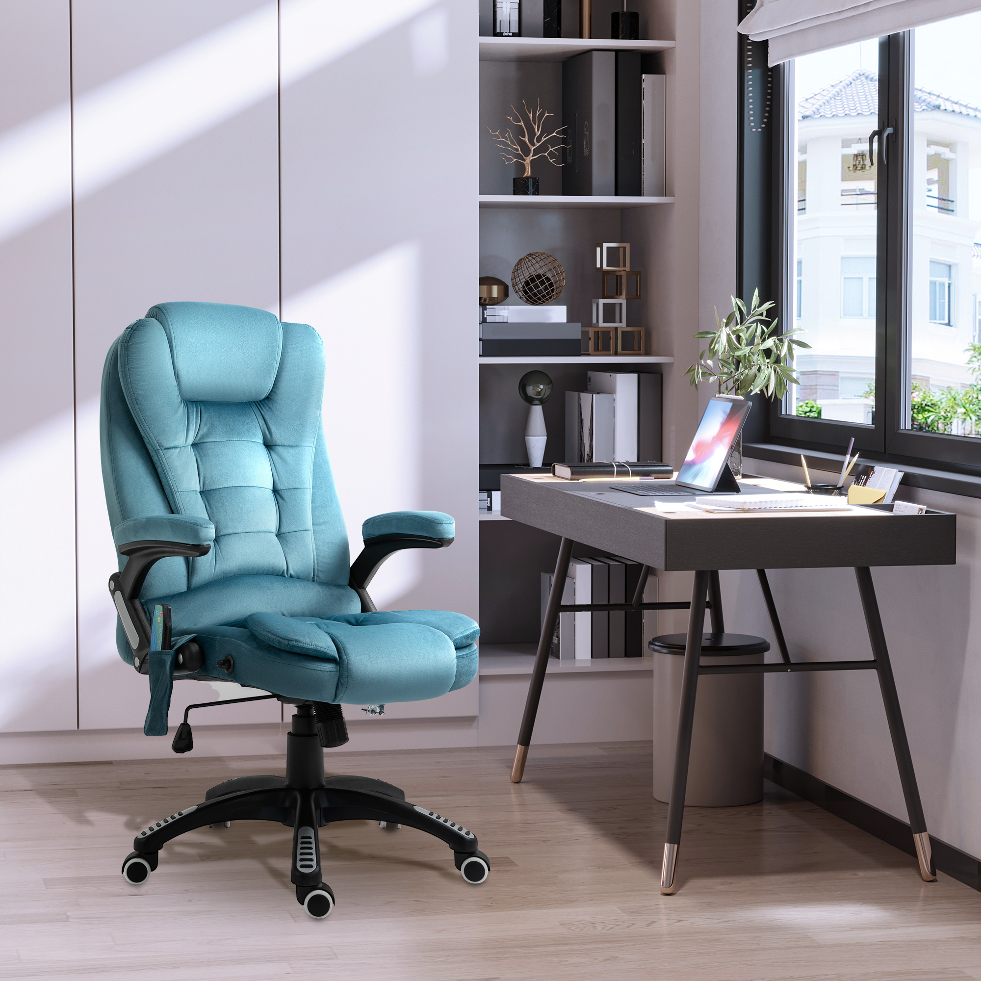 Massagesessel Chefsessel Gamingstuhl Massagebürostuhl Blau
