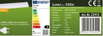 LED Unterbauleuchte "Delgada 380 CCT" / 230V, 38cm, IR-Sensor, 3000k - 6500k