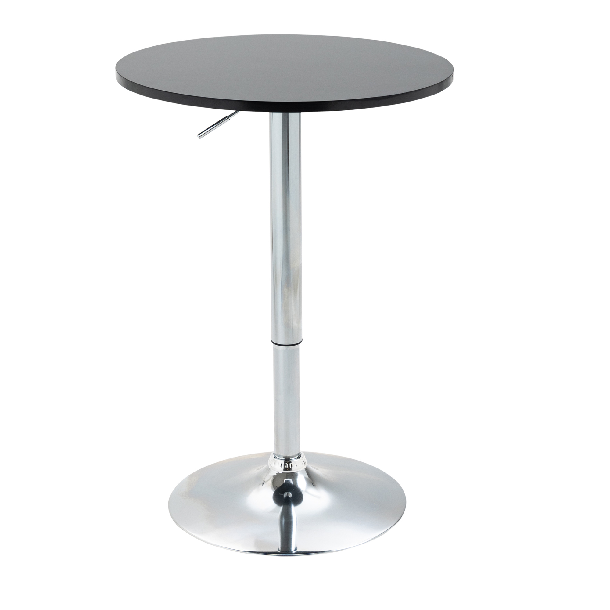Bartisch modern rund Esstisch 360° Drehtisch höhenverstellbarer Bistrotisch Stehtisch Küchentisch Stahl Schwarz Ø61 x 70-90 cm