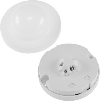 Decken-Aufputz-Bewegungsmelder 360° / PIR, mit Präsenzfunktion, 20m Detektion