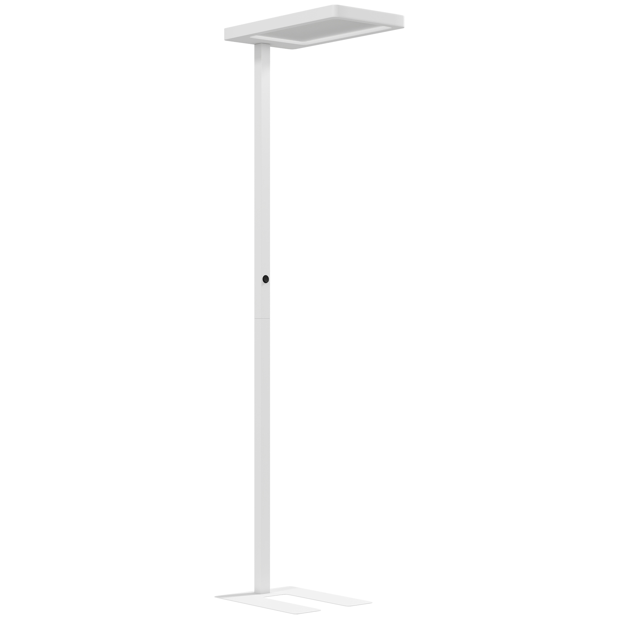 LED-Stehlampe, augenschonendes Licht, Bodenlampe mit Fernbedienung, anpassbare Helligkeit, Kunststoff, Metall, Weiß