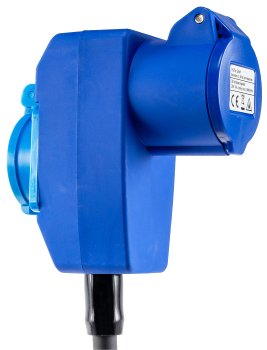 CEE Adapter 90° Winkel mit Steckdose / 230V, H07RNF 3G2,5, 1,5m Kabel