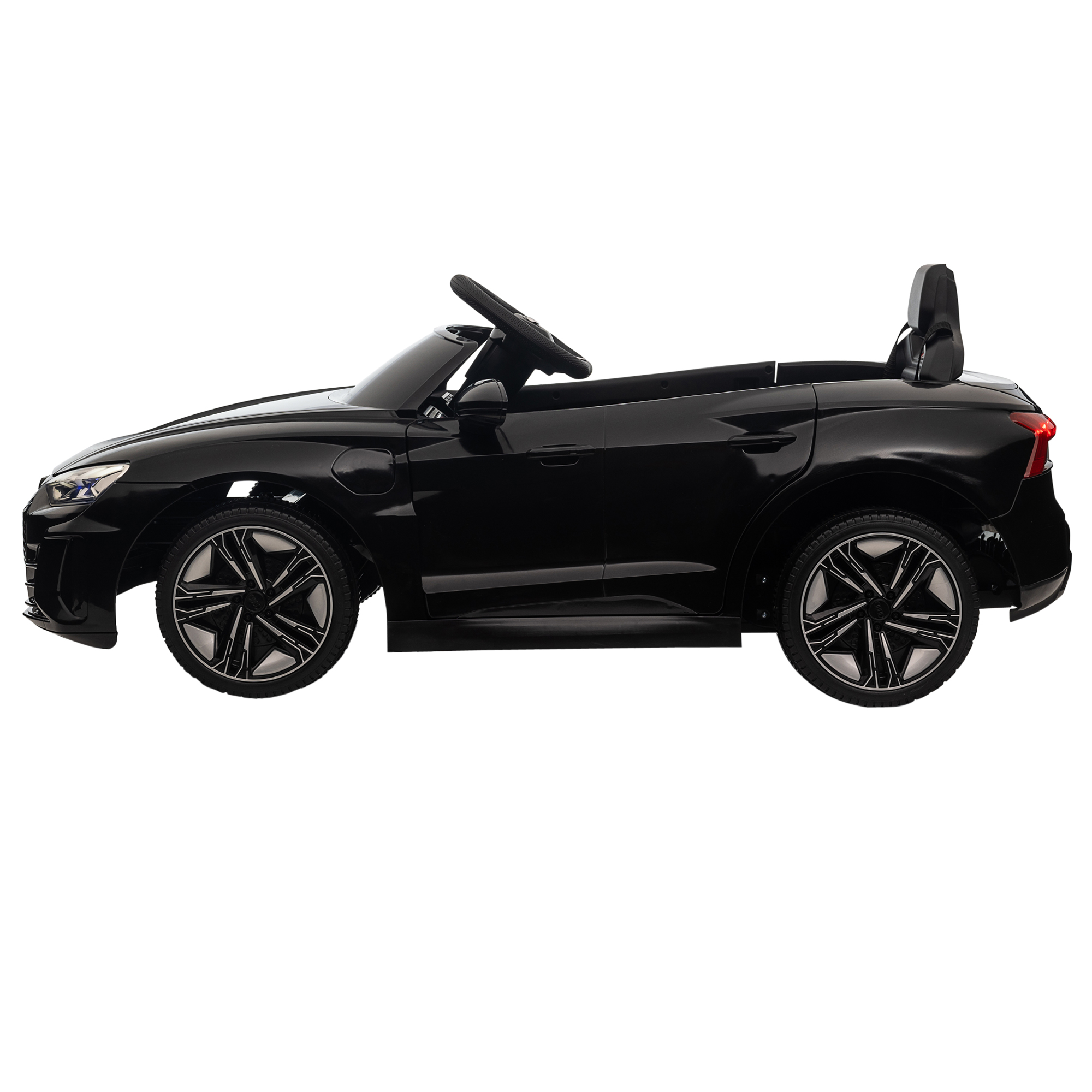 Kinderfahrzeug Audi lizenziert, mit Sicherheitsgurt, Fernbedienung, Licht, schwarz, 103 x 58 x 41cm