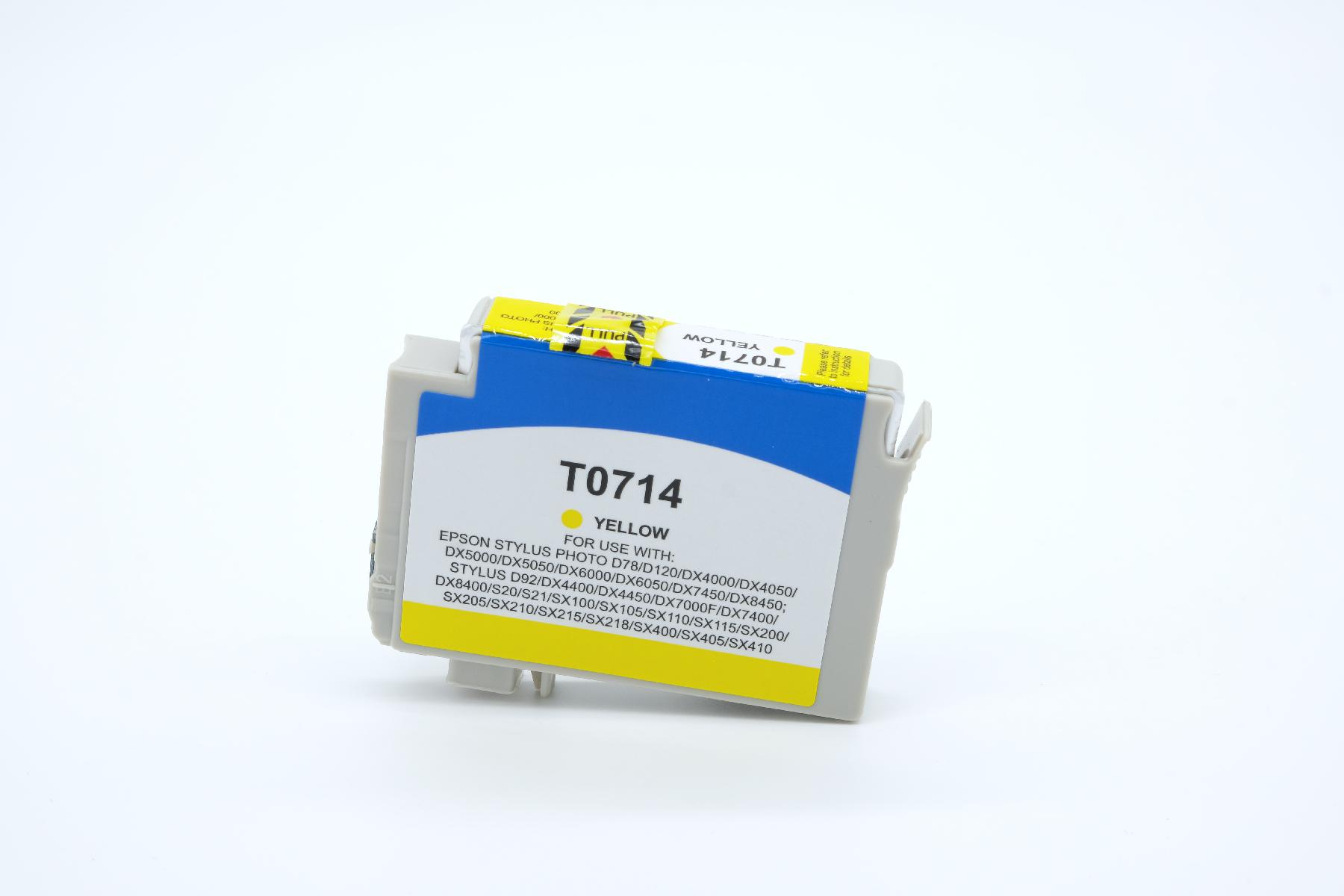 T0714 alternativ Tinte gelb für Epson / C13T07144010 / 13ml T0714 alternativ Tinte gelb für Epson / C13T07144010 / 13ml