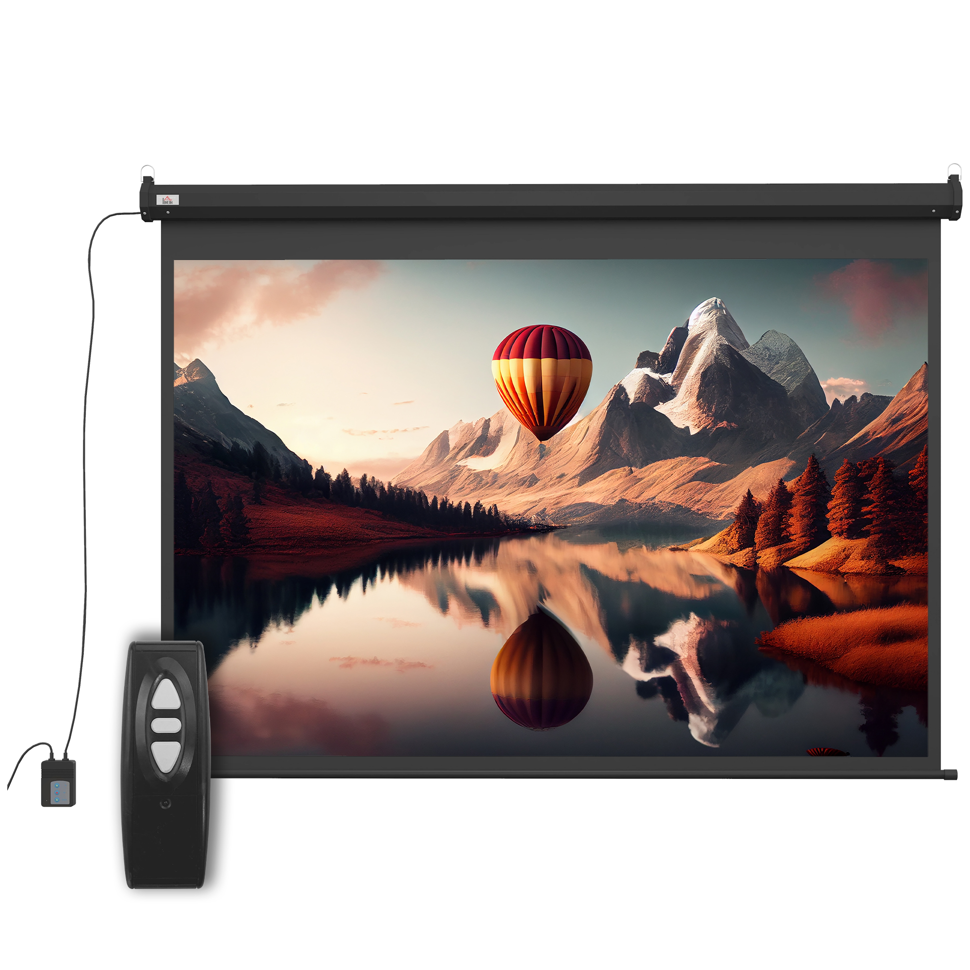 Beamer-Leinwand, Projektionsleinwand, 84", 4:3, 171x130 cm, Schwarz