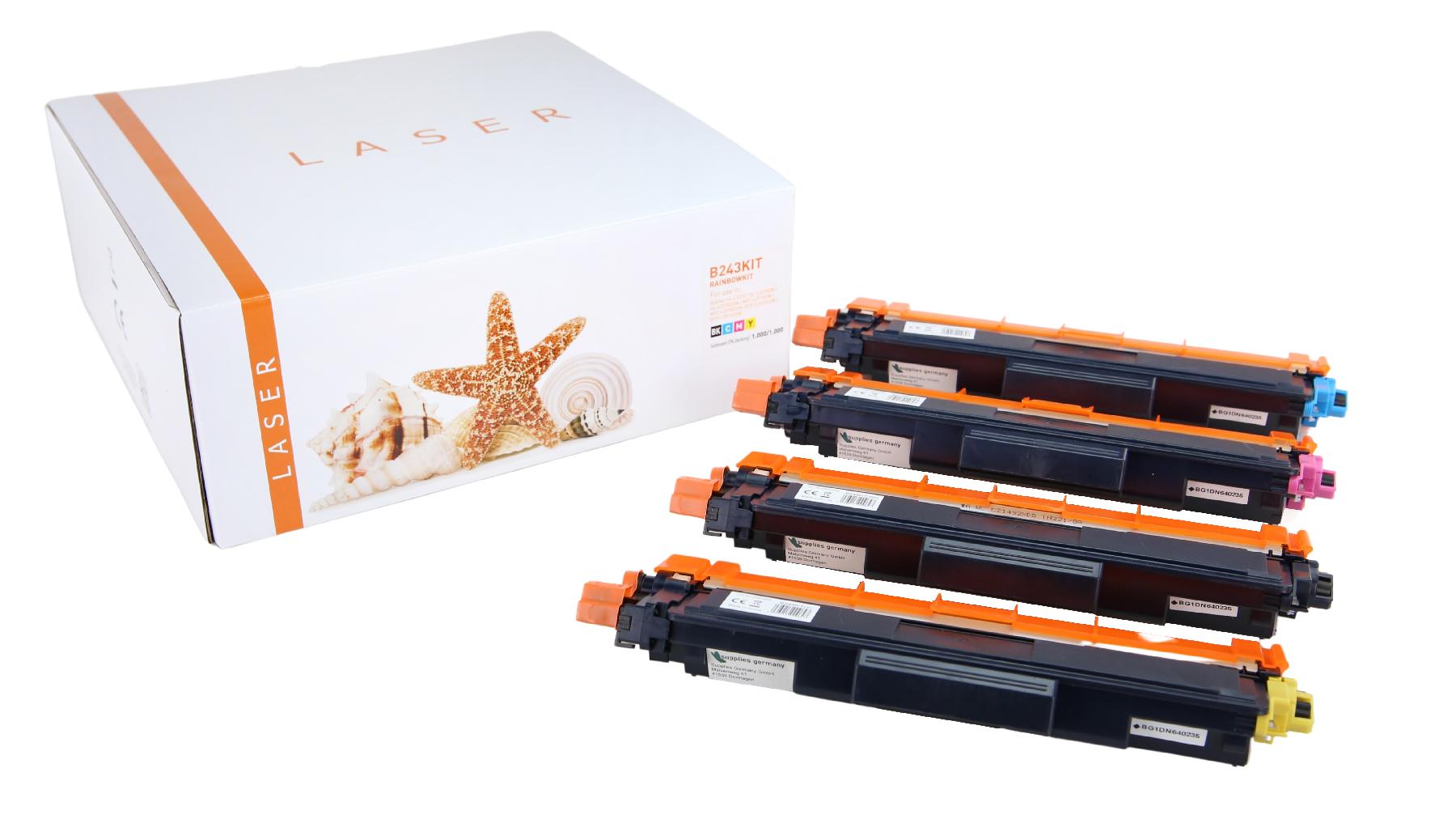 TN243KIT alternativ Toner Rainbowkit für Brother / TN243 / BKCMY1.000 Seiten TN243KIT alternativ Toner Rainbowkit für Brother / TN243 / BKCMY1.000 Seiten