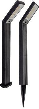 LED Solar Wegeleuchte "SWL-78" IP44, 63cm, Dämmerungssensor, 3000k warmweiß