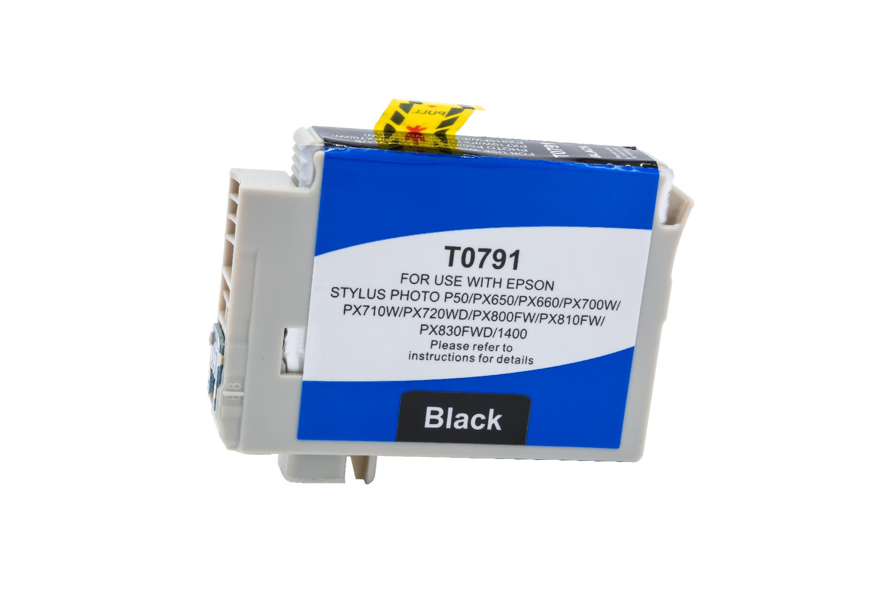 T0791 alternativ Tinte schwarz für Epson / C13T07914010 / 11ml T0791 alternativ Tinte schwarz für Epson / C13T07914010 / 11ml