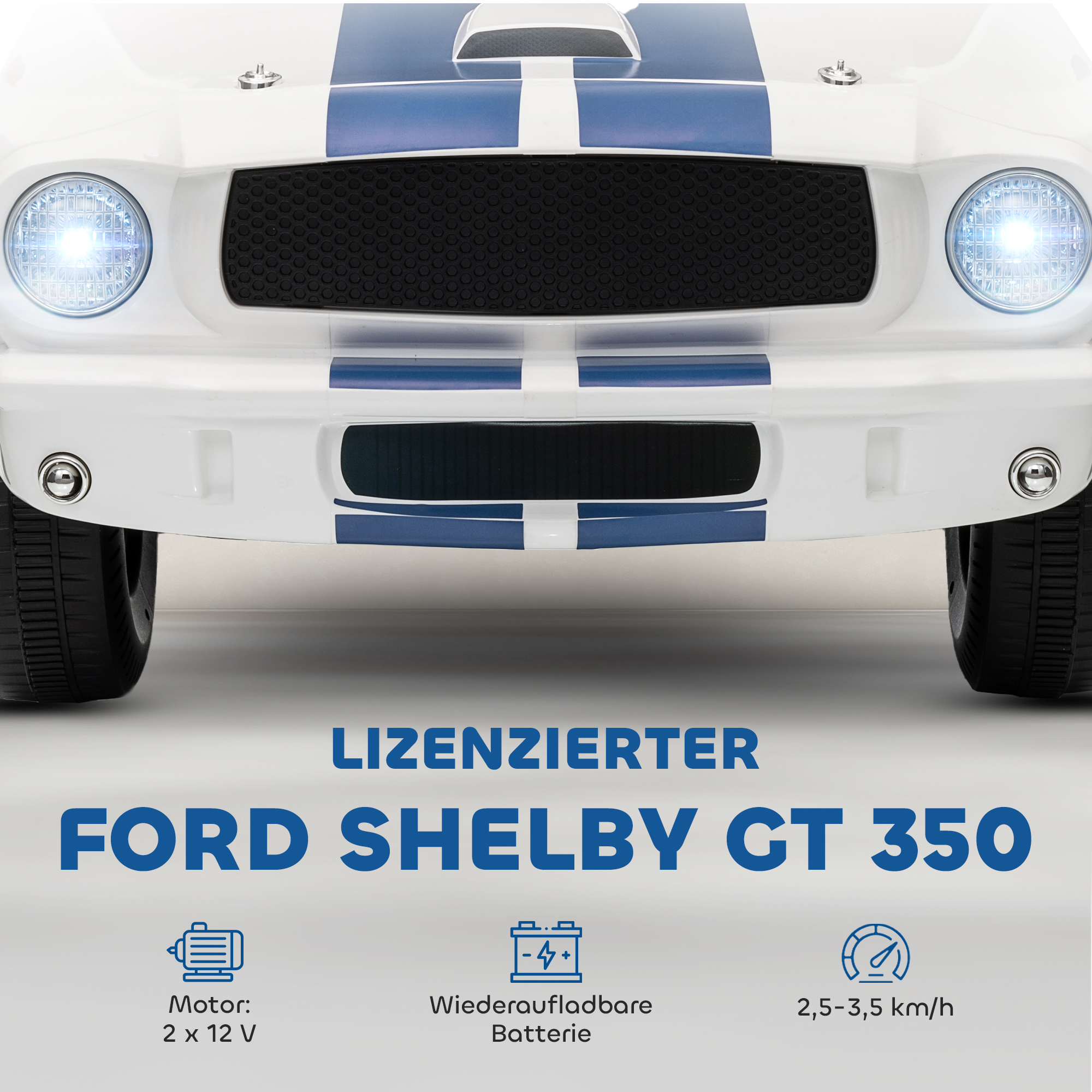 Kinderfahrzeug Ford Shelby GT350 - weiß