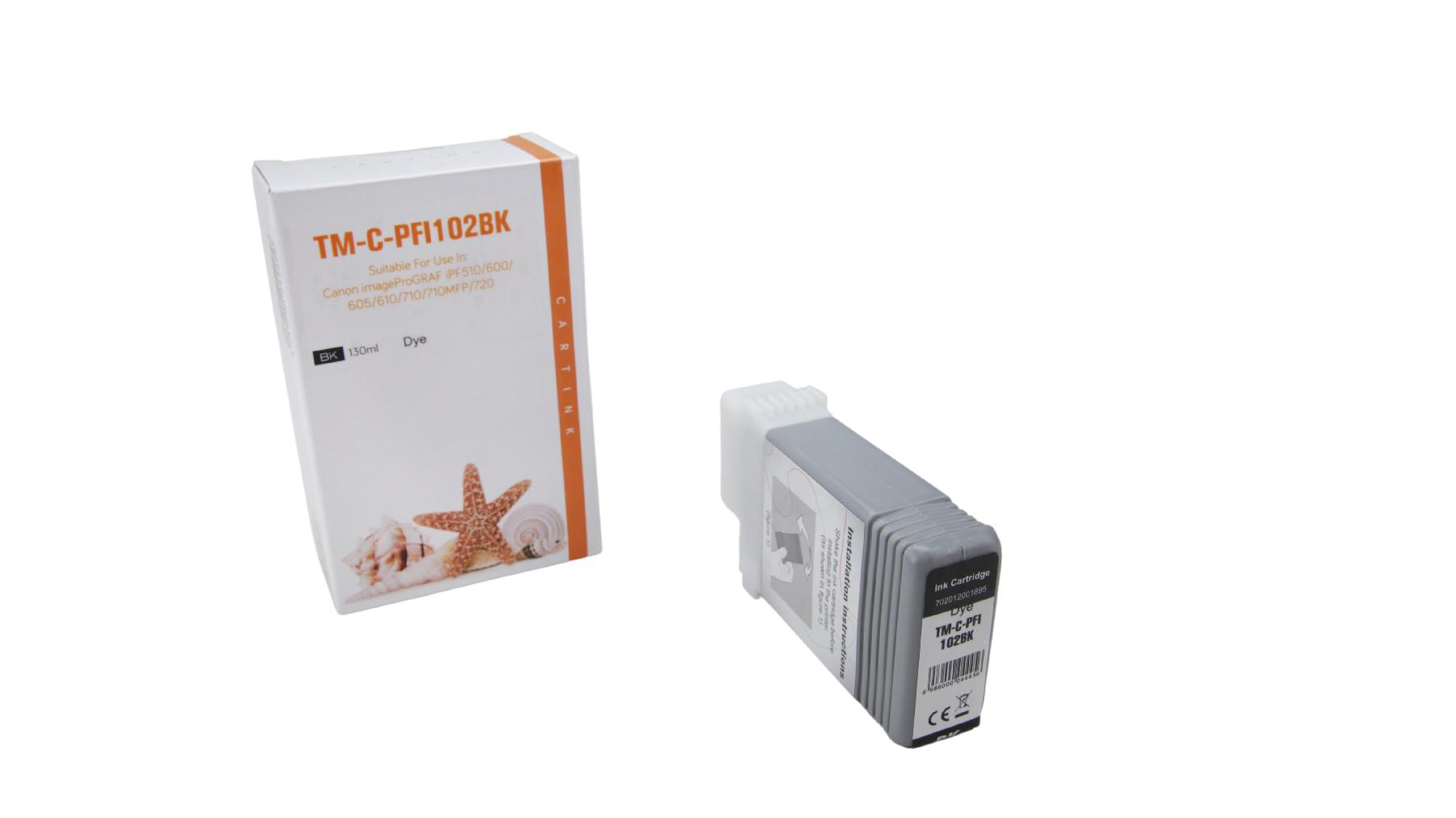 PFI102schwarz Refill Tinte schwarz für Canon / 0895B001 / 130ml