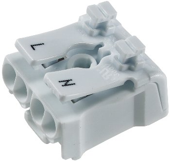Lüsterklemme, 2-polig mit Hebel, 0,5-2,5mm², 450V/16A