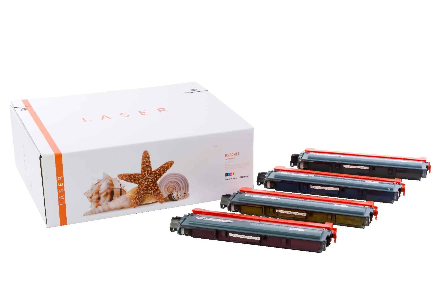 TN230KIT alternativ Toner Rainbowkit für Brother / TN230 / BK2.200 / CMY1.400 Seiten TN230KIT alternativ Toner Rainbowkit für Brother / TN230 / BK2.200 / CMY1.400 Seiten