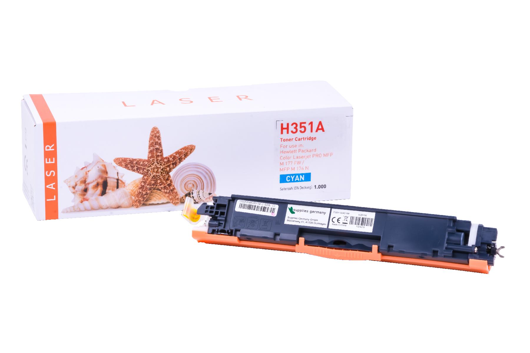 CF351A alternativ Toner Cyan für HP / CF351A / 130A / 1.000 Seiten CF351A alternativ Toner Cyan für HP / CF351A / 130A / 1.000 Seiten