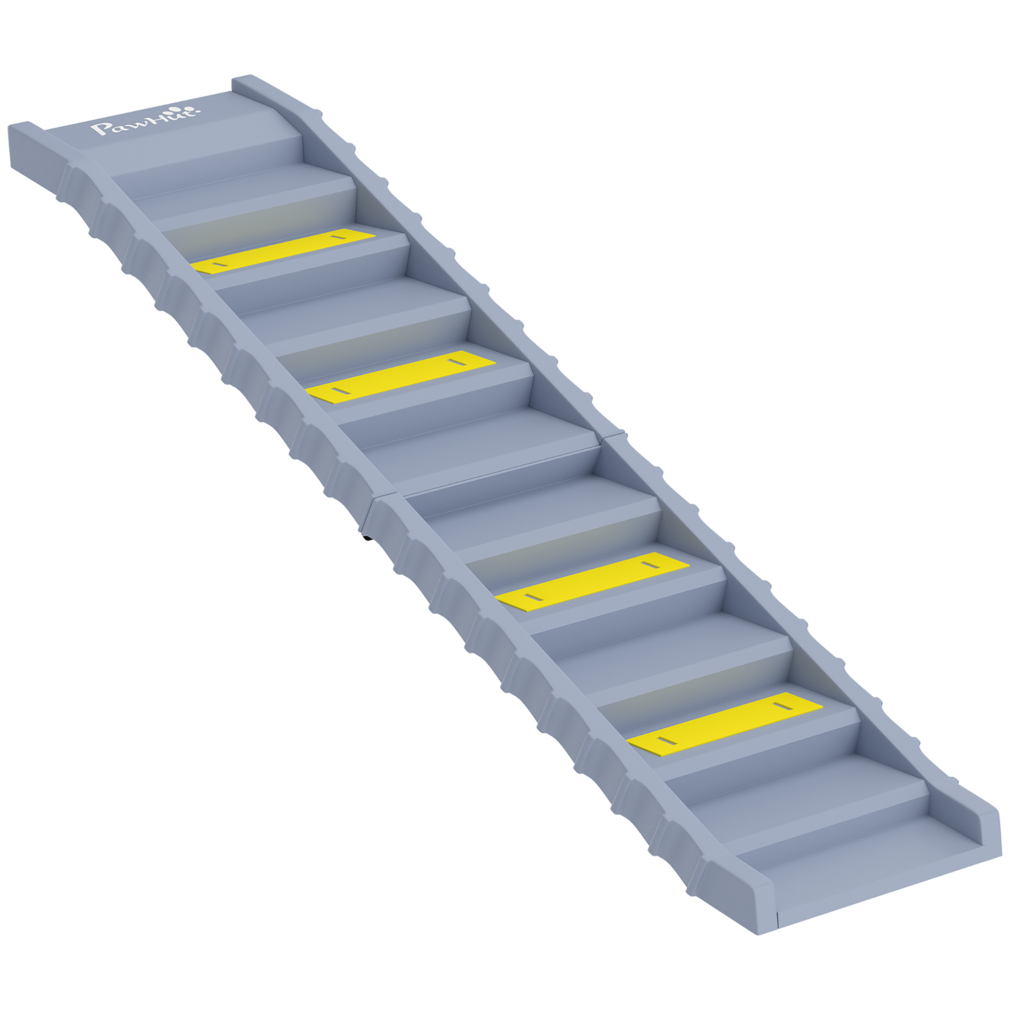 Hunderampe Auto klappbar Hundetreppe mit 10 Stufen Rutschfester Oberfläche, 154x40cm für groß Hunde bis 25kg