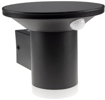 LED Solar Wandleuchte "SWL-AS500" / IP44, warmweiß 3000K, PIR Sensor