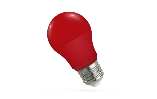 LED-Glühlampe, E27, 230V, 4,9W, 270°, rot
