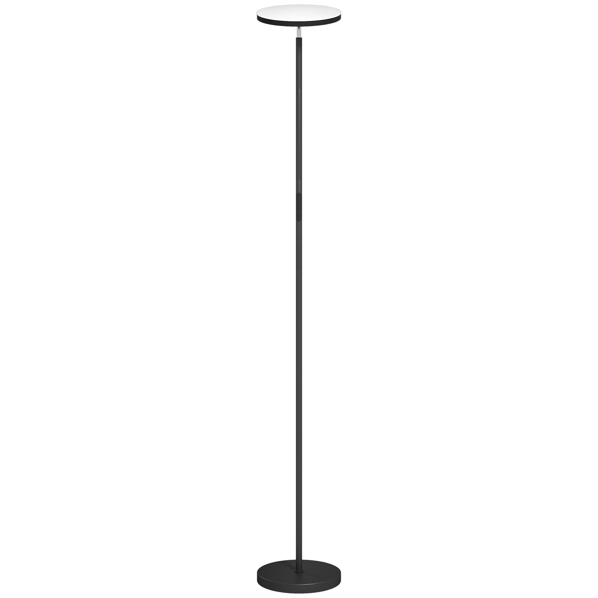 RGB Uplighter Stehlampe, dimmbare Lampe mit Fernbedienung & Touch-Steuerung, 350° drehbarer Kopf, Schwarz