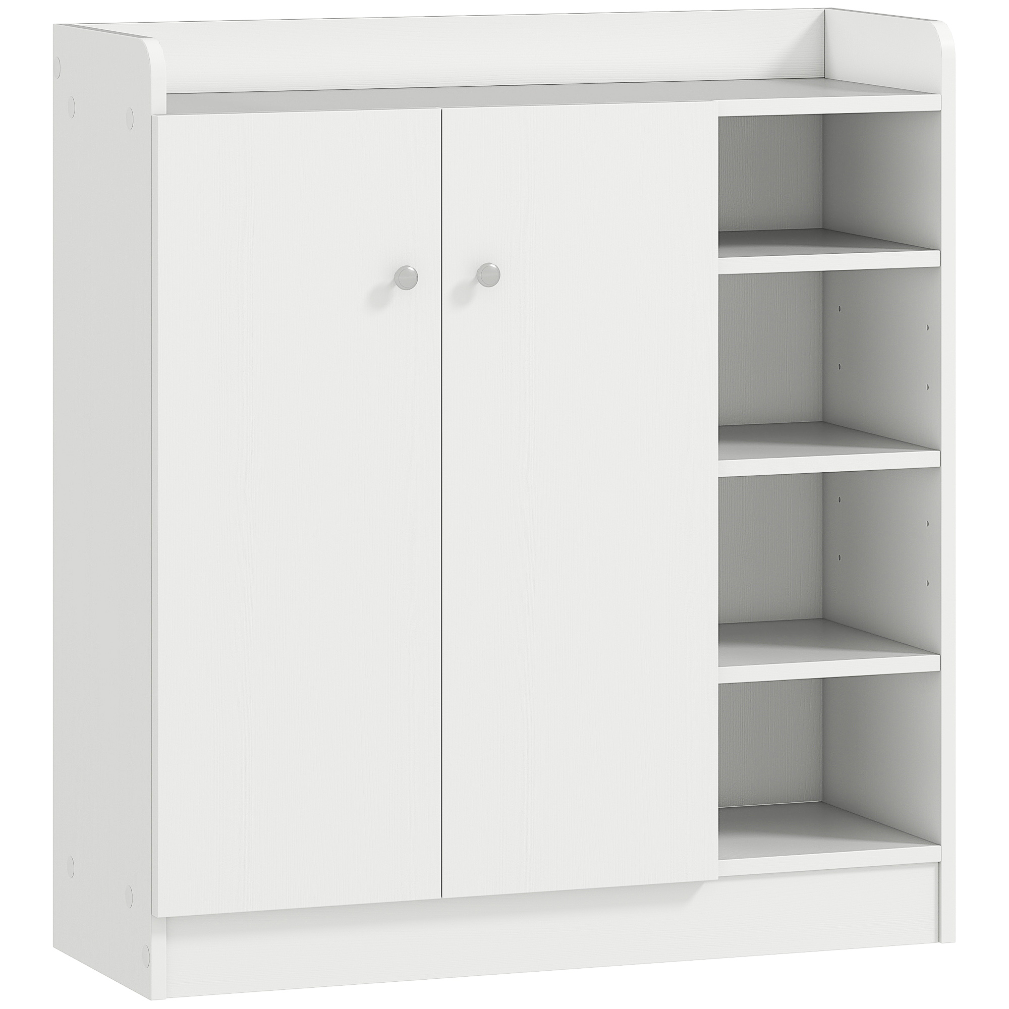 Schuhschrank Schuhkommode Schuhregal, 4 Regale. 1 Schrank, 83 cm x 30  cm x 90 cm, Weiß