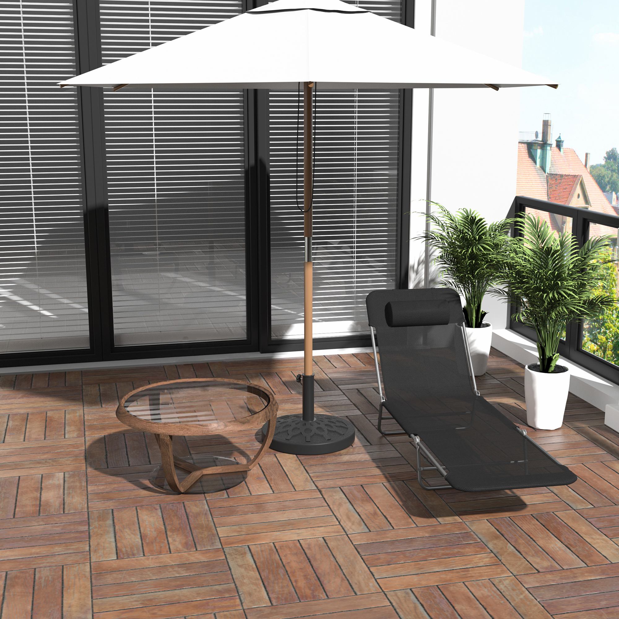 Sonnenliege klappbar Gartenliege mit Kopfkissen Liegestuhl verstellbar mit 5-Fach Campingliege bis 120kg belastbar für Garten, Balkon und Pool geeignet, 4 Farben(Schwarz)