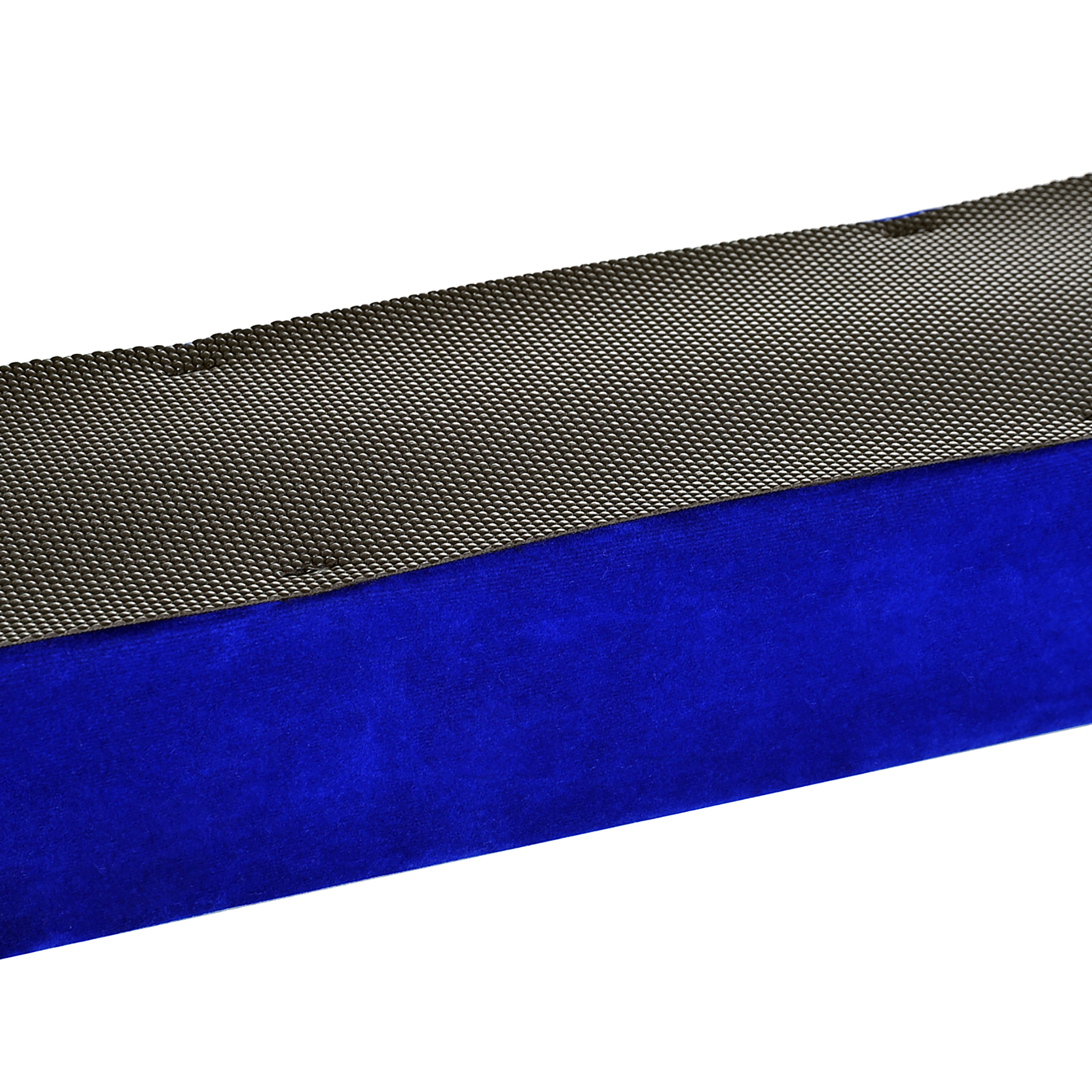 Faltbarer Schwebebalken, rutschfest, Wildlederbezug, robustes Holz, 210 x 10 x 6,5 cm, Blau