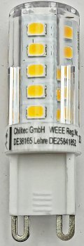 LED Stiftsockel G9, 4W, 330lm / 3000k, 240°, 230V, warmweiß