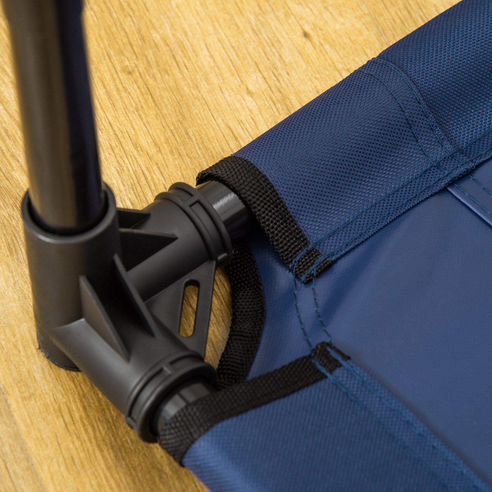 Hundebett Hundeliege Outdoor Katzenbett Haustierbett Schlafplatz Metall 600D Oxford-Gewebe Blau 91,5 x 76,2 x 18 cm