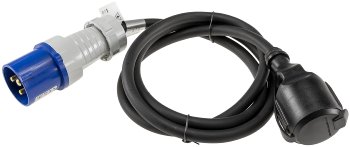 CEE auf Schutzkontakt-Kupplung 1,5m / 230V, Adapter für Wohnwagen, Camping
