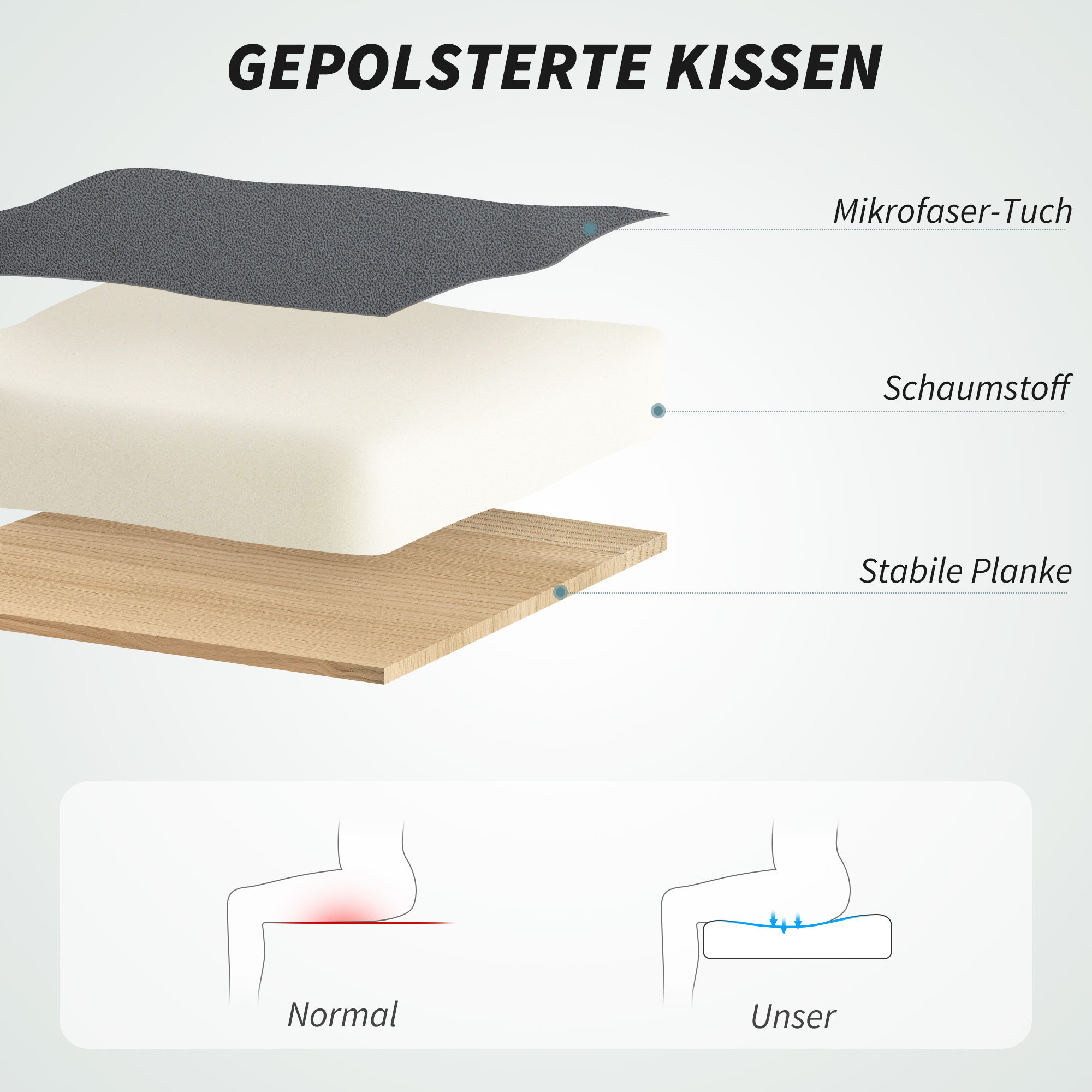 Bürostuhl mit Massagefunktion, höhenverstellbarer Schreibtischstuhl mit neigbarer Rückenlehne, gepolstert, rollbar, Grau