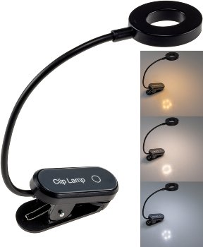 LED Akku-Leseleuchte / Klemmleuchte / 18cm Schwanenhals, dimmbar, 25lm