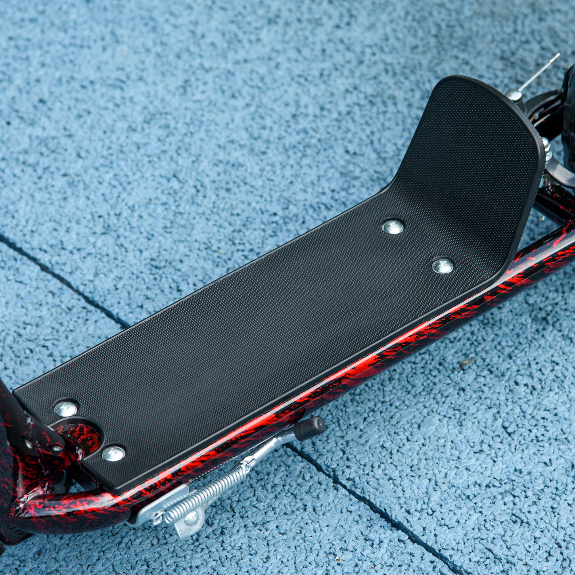 Kinderroller, höhenverstellbarer Tretroller für Kinder, mit Bremse, Ständer, 2 Räder, 50 kg Belastbarkeit, Stahl, Kunststoff, Rot