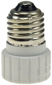 Lampensockel-Adapter, Keramik / E27 auf GU10