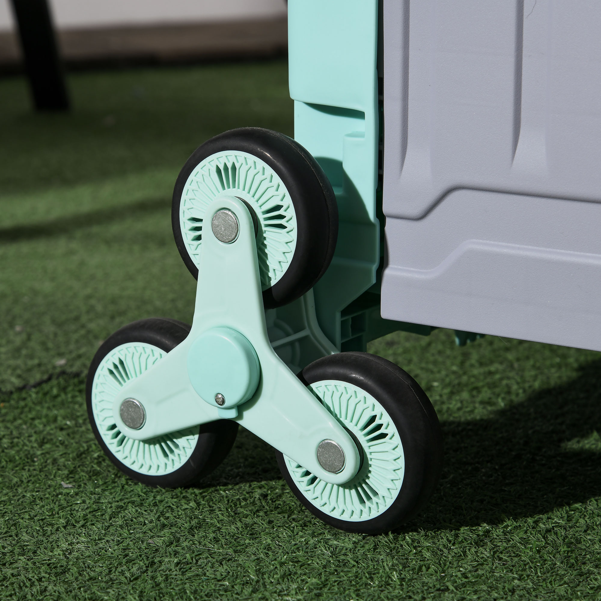 Einkaufswagen Einkaufstrolley, Treppensteiger,  klappbar, Teleskopgriff, bis max, 65 Kilo belastbar, Grün