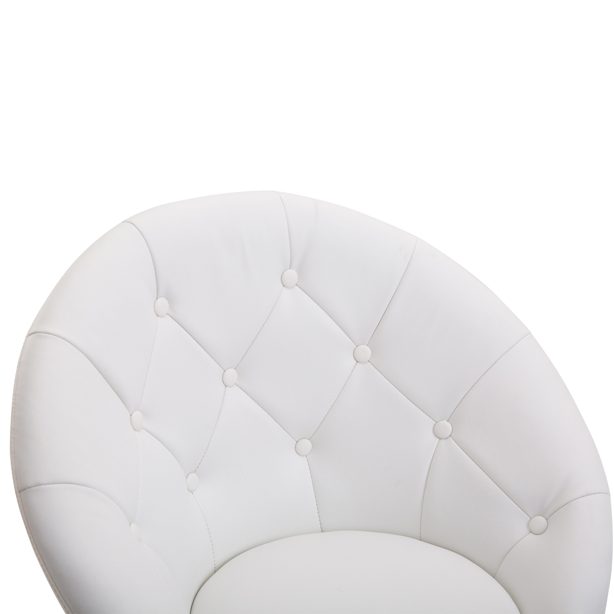 Sessel Wohnzimmer Loungesessel Relaxsessel mit Stahlbasis Lesesessel aus Kunstleder, Polstersessel für Schlafzimmer Weiß