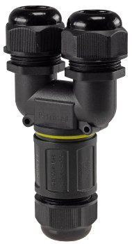 Kabelverbinder Y-Form, IP68, 450V/24A / Schraubanschluss, für Kabel Ø 8-12mm
