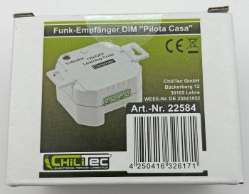 Funk-Empfänger DIM für "Pilota Casa" / dimmt Halogen- (150W) + LED-Lampen (60W)