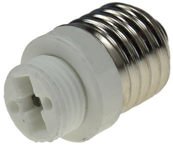 Lampensockel-Adapter, Keramik / E27 auf G9