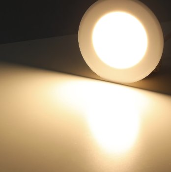 LED-Einbauleuchte "EBL-HV65w", weiß / 230V, 2W, 2900K, 230lm, warmweiß