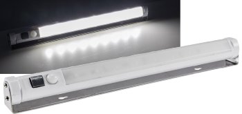 LED Unterbauleuchte mit Bewegungsmelder, Batteriebet., 9 SMD LEDs, 80lm, weiß